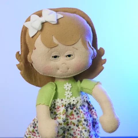 Boneca Jhully, que representa as crianças com Síndrome de Down